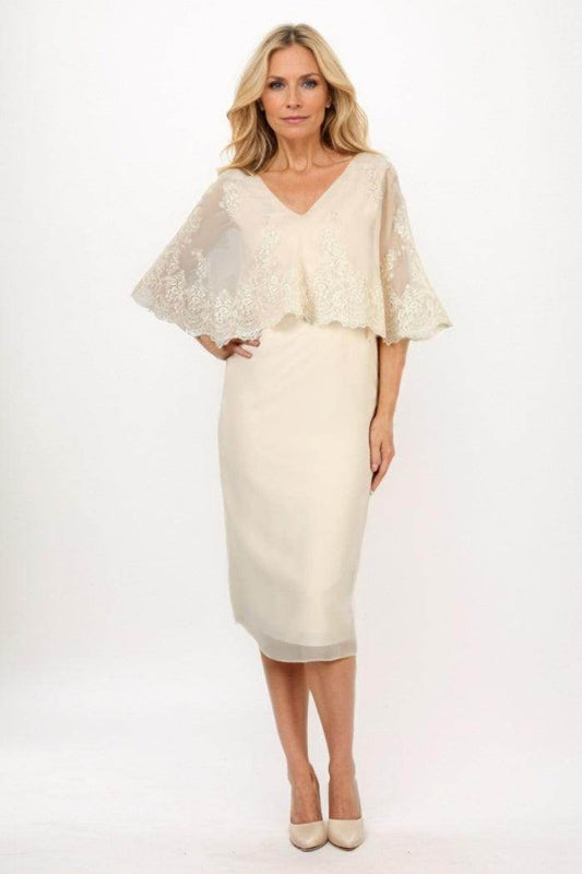 Sheath-Column Midi Chiffon Mother Of The Bride Dress CM0280