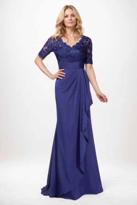 Sheath-Column Maxi Chiffon Mother Of The Bride Dress CM0304