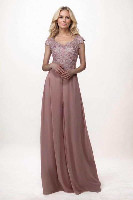 Jumpsuit Maxi Chiffon Mother Of The Bride Dress CM0311