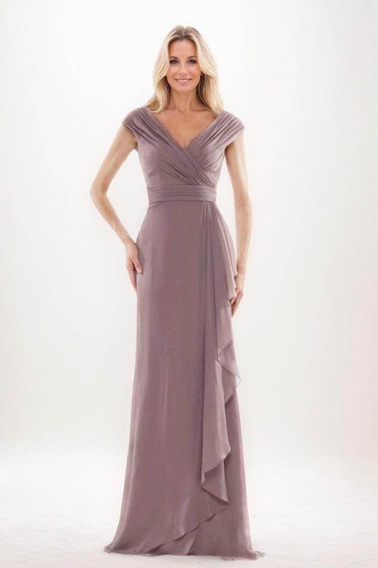 Sheath-Column Maxi Chiffon Mother Of The Bride Dress CM0312