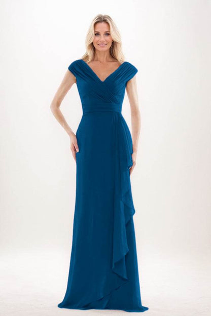 Sheath-Column Maxi Chiffon Mother Of The Bride Dress CM0312