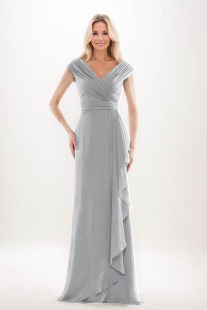 Sheath-Column Maxi Chiffon Mother Of The Bride Dress CM0312
