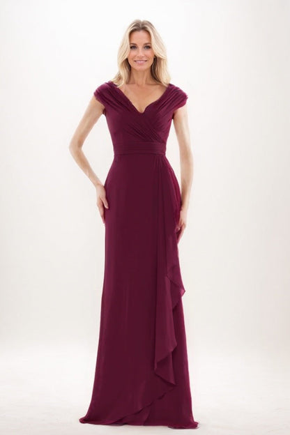 Sheath-Column Maxi Chiffon Mother Of The Bride Dress CM0312