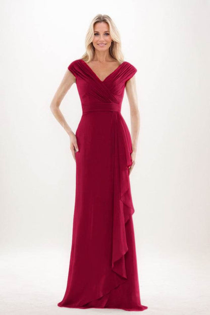 Sheath-Column Maxi Chiffon Mother Of The Bride Dress CM0312