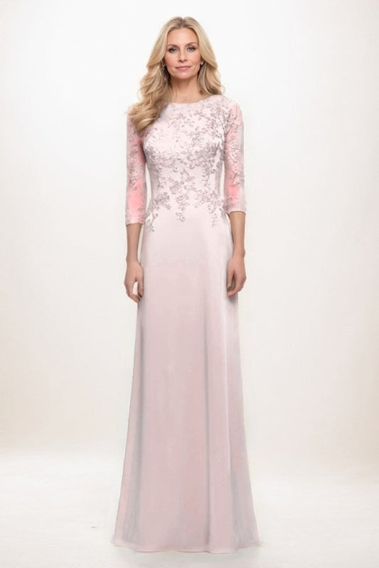 A-Line Maxi Chiffon Mother Of The Bride Dress CM0313