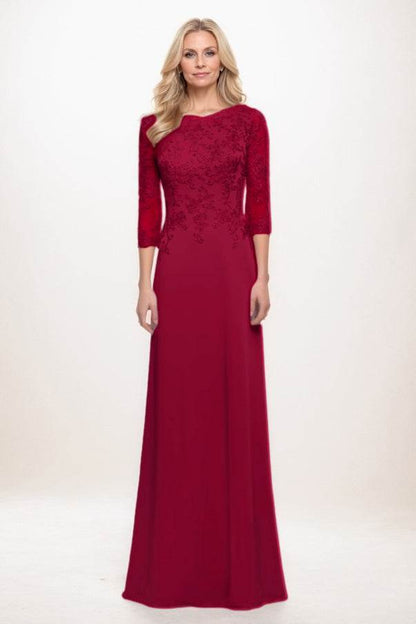 A-Line Maxi Chiffon Mother Of The Bride Dress CM0313