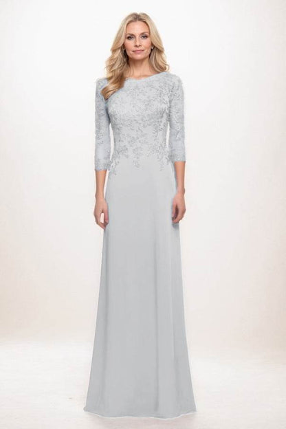 A-Line Maxi Chiffon Mother Of The Bride Dress CM0313