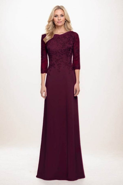 A-Line Maxi Chiffon Mother Of The Bride Dress CM0313