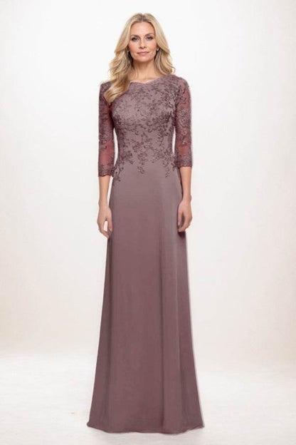 A-Line Maxi Chiffon Mother Of The Bride Dress CM0313