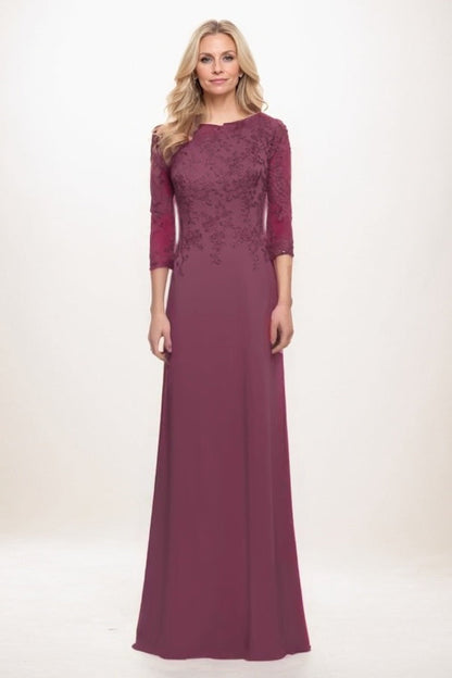 A-Line Maxi Chiffon Mother Of The Bride Dress CM0313