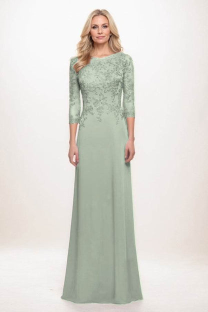 A-Line Maxi Chiffon Mother Of The Bride Dress CM0313