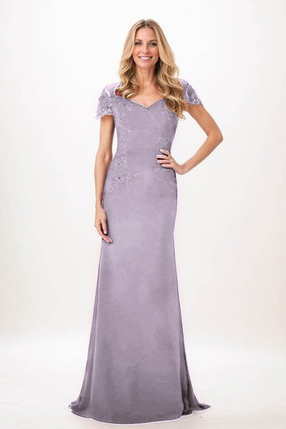 Trumpet-Mermaid Maxi Chiffon Mother Of The Bride Dress CM0321