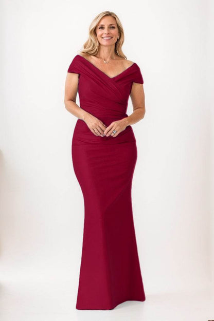 Sheath-Column Maxi Taffeta Mother Of The Bride Dress CM0330