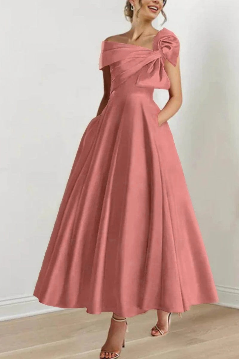 A Line Off The Shoulder Mother Dresses with Bows CM0333