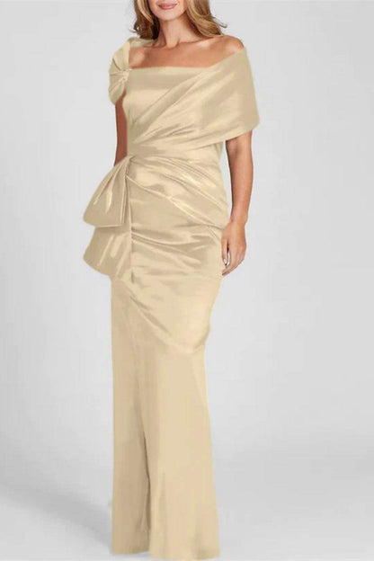 Off The Shoulder Floor Length Mother Of The Bride Dresses CM0336