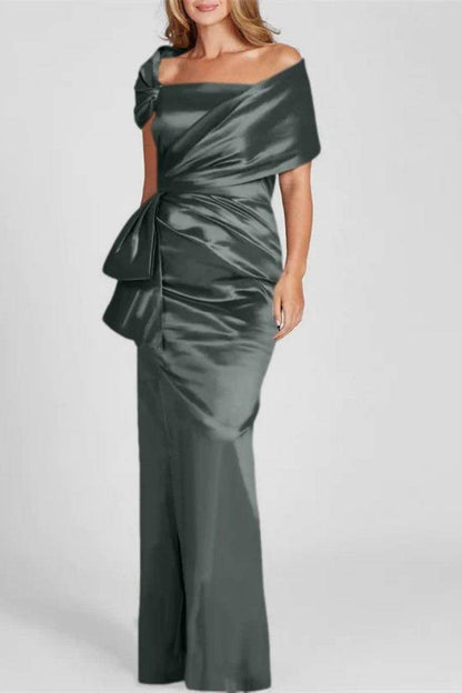 Off The Shoulder Floor Length Mother Of The Bride Dresses CM0336