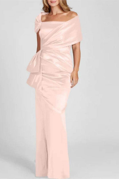 Off The Shoulder Floor Length Mother Of The Bride Dresses CM0336