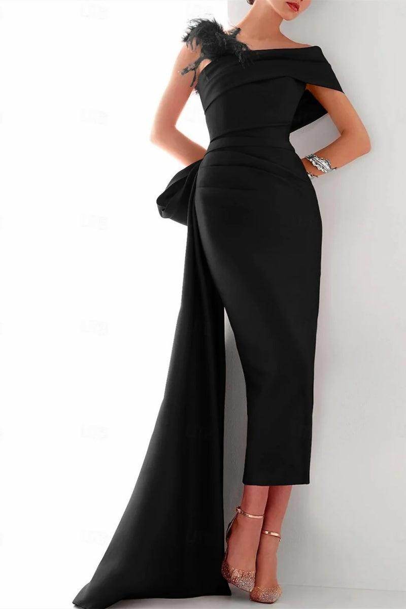 One Shoulder Evening Gown Elastic Cloth Mother Of The Bride Dresses CM0340