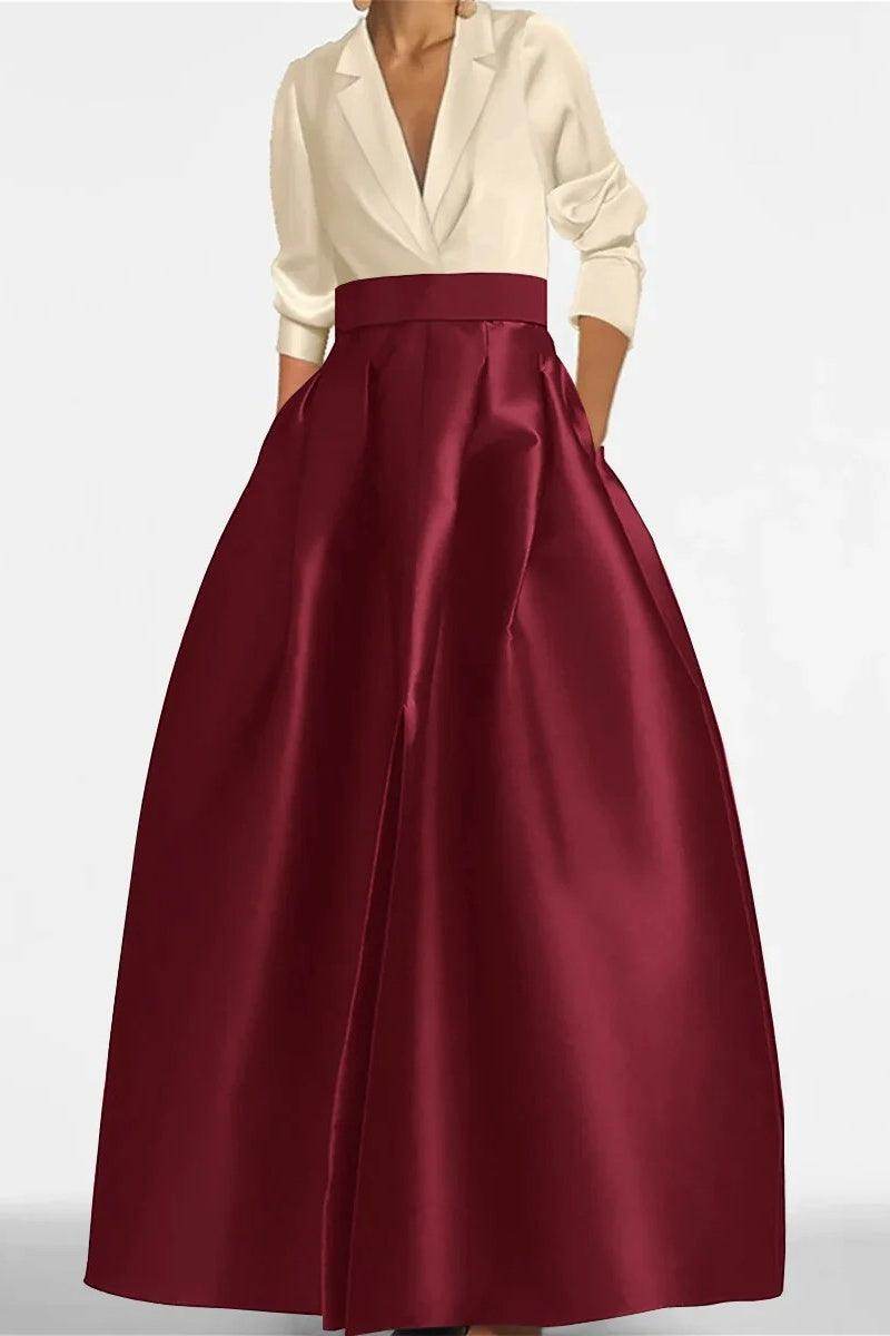 A Line Jewel Neck Long Sleeves Sequin Mother Dresses CM0342