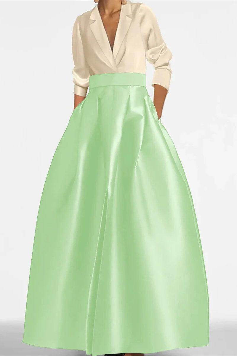 A Line Jewel Neck Long Sleeves Sequin Mother Dresses CM0342