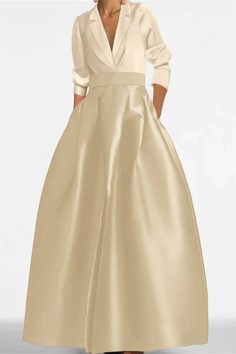 A Line Jewel Neck Long Sleeves Sequin Mother Dresses CM0342