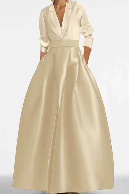 A Line Jewel Neck Long Sleeves Sequin Mother Dresses CM0342