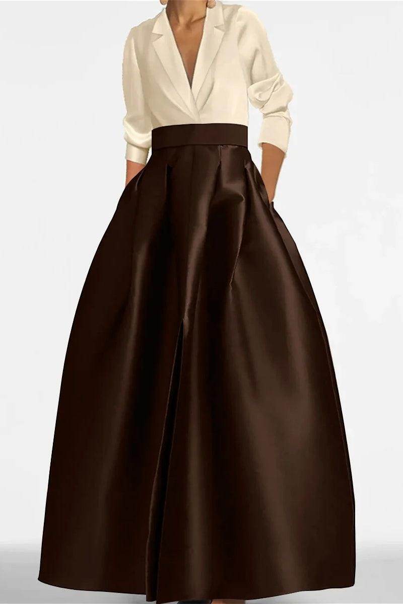 A Line Jewel Neck Long Sleeves Sequin Mother Dresses CM0342