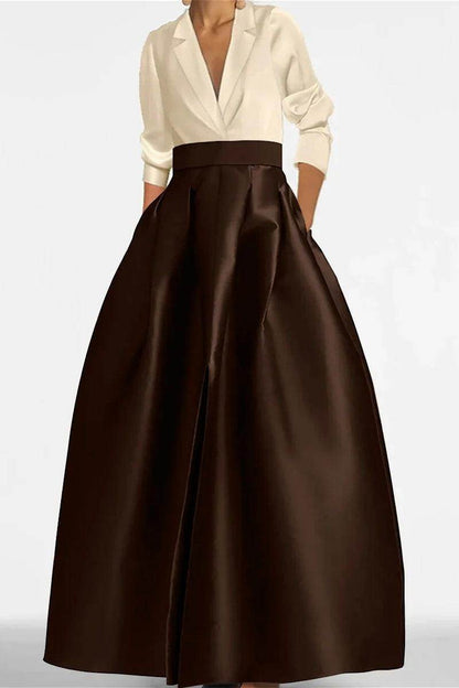 A Line Jewel Neck Long Sleeves Sequin Mother Dresses CM0342