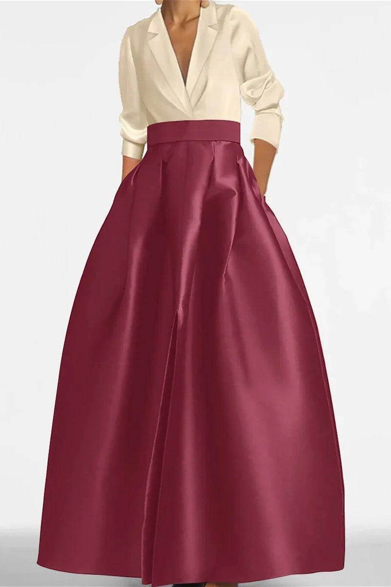 A Line Jewel Neck Long Sleeves Sequin Mother Dresses CM0342
