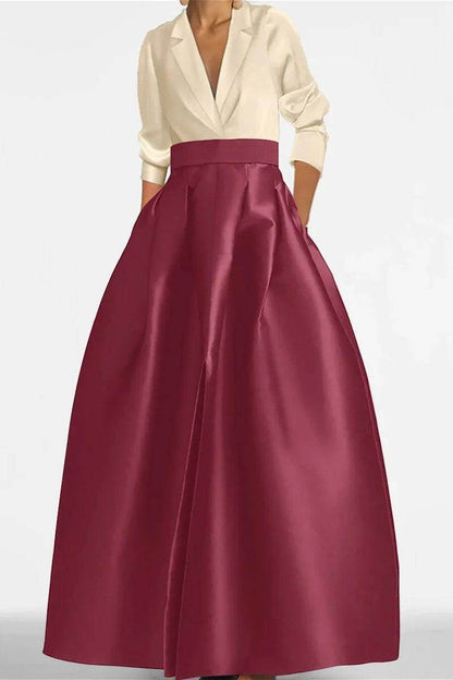 A Line Jewel Neck Long Sleeves Sequin Mother Dresses CM0342