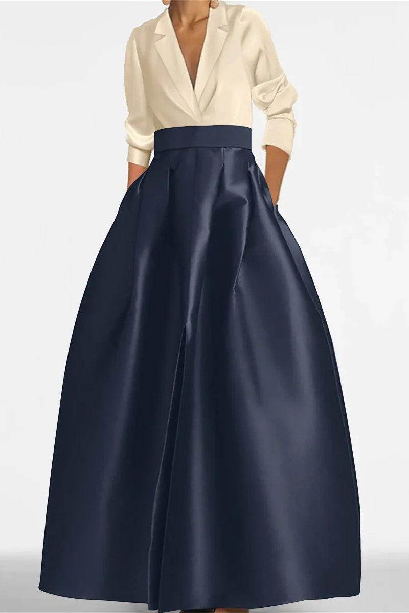 A Line Jewel Neck Long Sleeves Sequin Mother Dresses CM0342