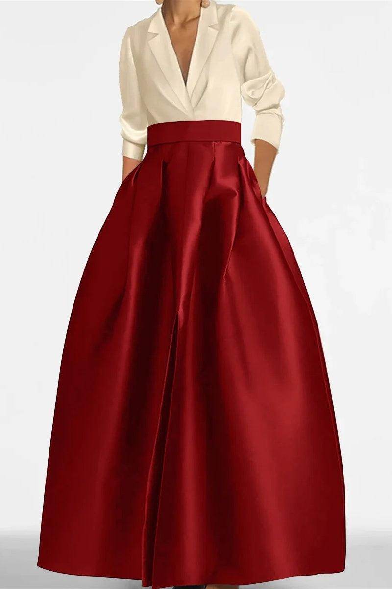 A Line Jewel Neck Long Sleeves Sequin Mother Dresses CM0342