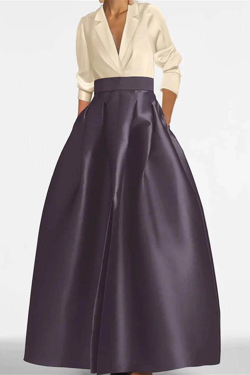A Line Jewel Neck Long Sleeves Sequin Mother Dresses CM0342