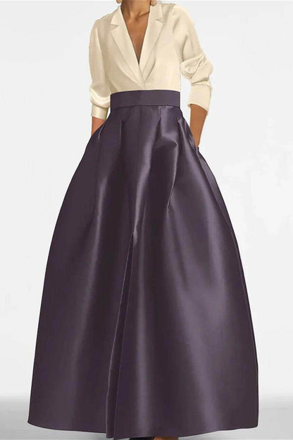 A Line Jewel Neck Long Sleeves Sequin Mother Dresses CM0342