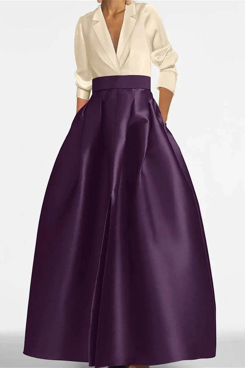A Line Jewel Neck Long Sleeves Sequin Mother Dresses CM0342