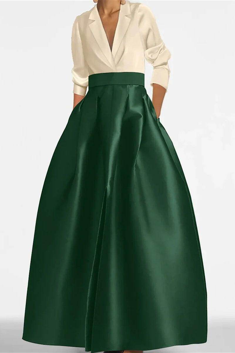 A Line Jewel Neck Long Sleeves Sequin Mother Dresses CM0342
