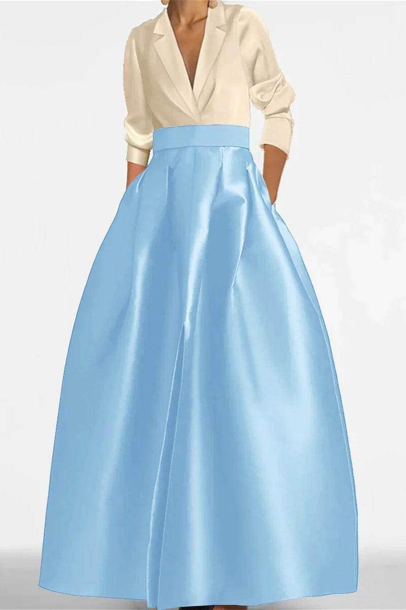 A Line Jewel Neck Long Sleeves Sequin Mother Dresses CM0342