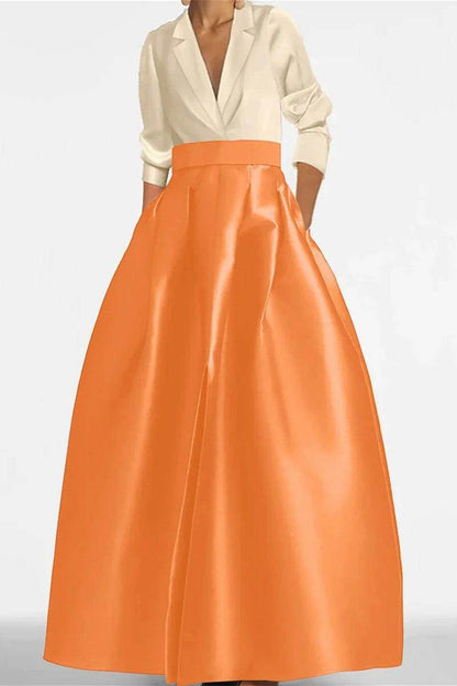 A Line Jewel Neck Long Sleeves Sequin Mother Dresses CM0342