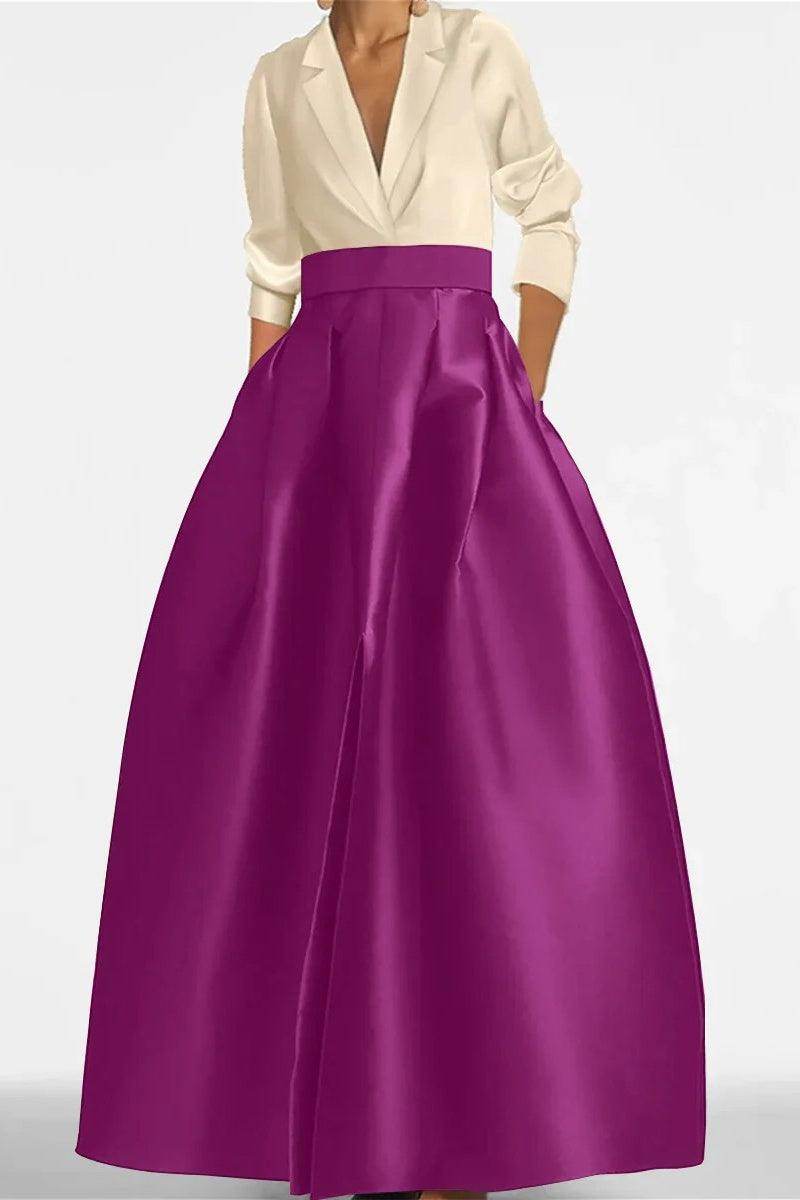 A Line Jewel Neck Long Sleeves Sequin Mother Dresses CM0342