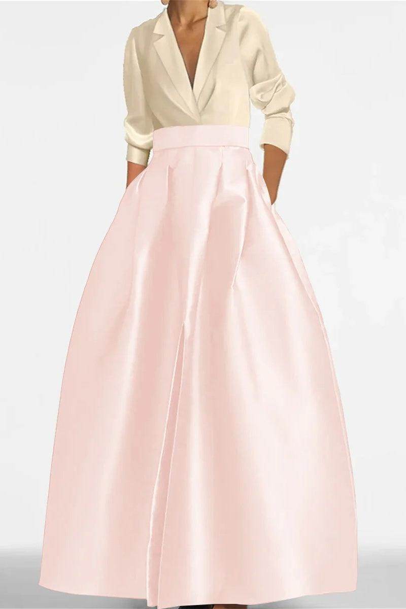 A Line Jewel Neck Long Sleeves Sequin Mother Dresses CM0342