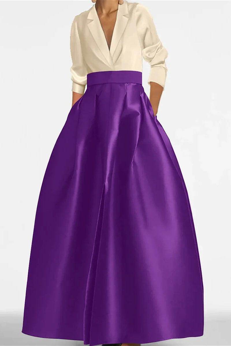 A Line Jewel Neck Long Sleeves Sequin Mother Dresses CM0342
