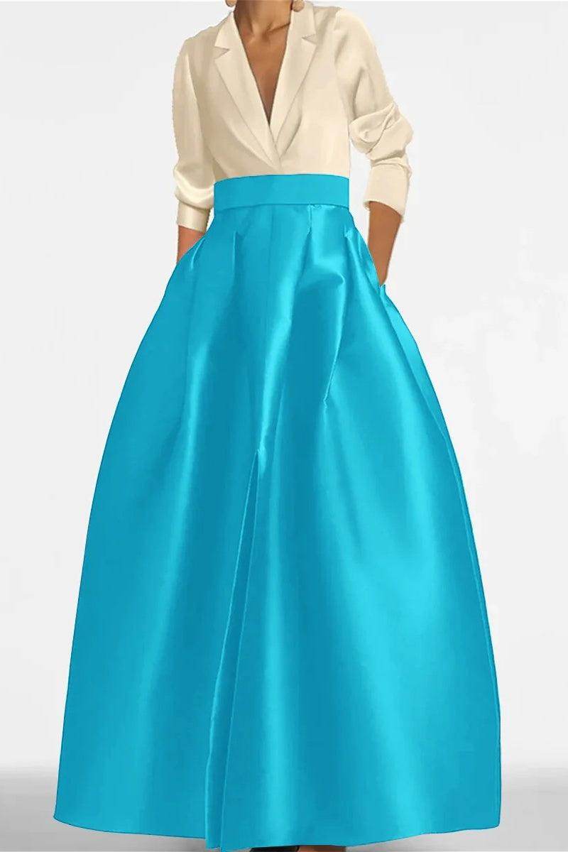 A Line Jewel Neck Long Sleeves Sequin Mother Dresses CM0342