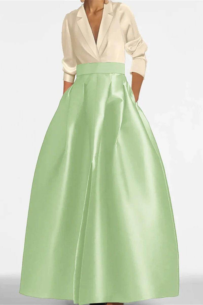 A Line Jewel Neck Long Sleeves Sequin Mother Dresses CM0342