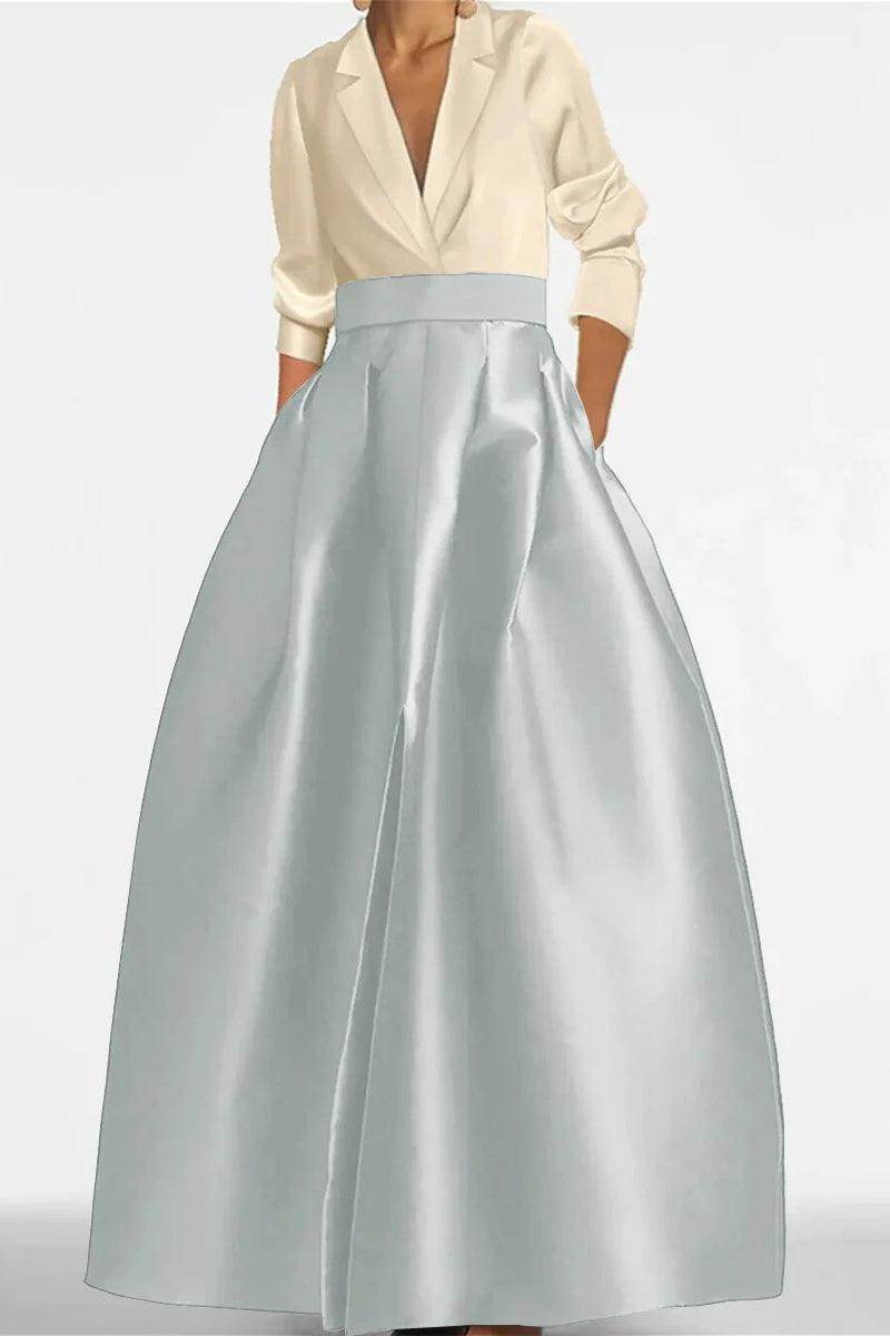 A Line Jewel Neck Long Sleeves Sequin Mother Dresses CM0342