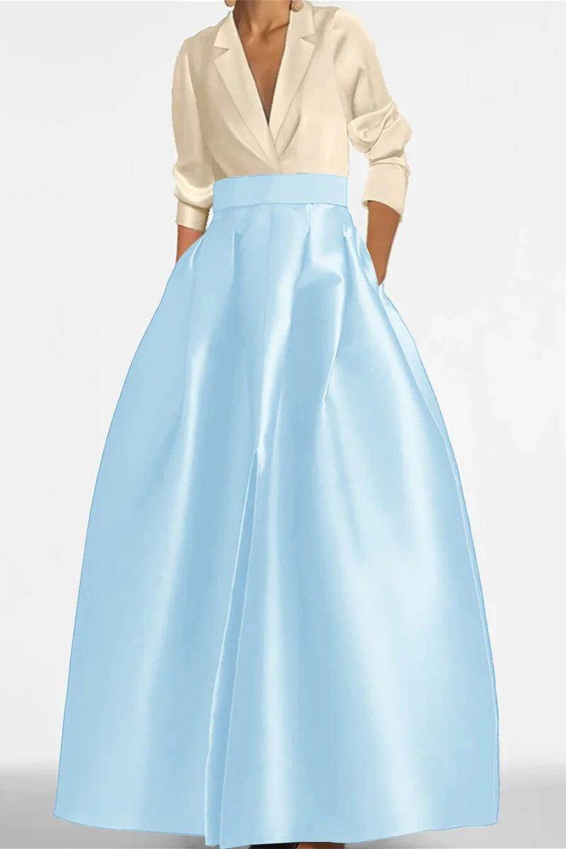 A Line Jewel Neck Long Sleeves Sequin Mother Dresses CM0342