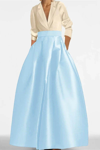 A Line Jewel Neck Long Sleeves Sequin Mother Dresses CM0342