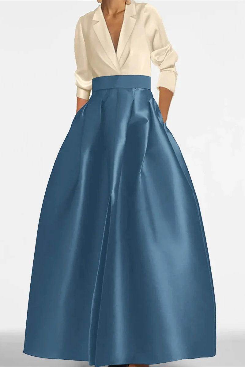 A Line Jewel Neck Long Sleeves Sequin Mother Dresses CM0342