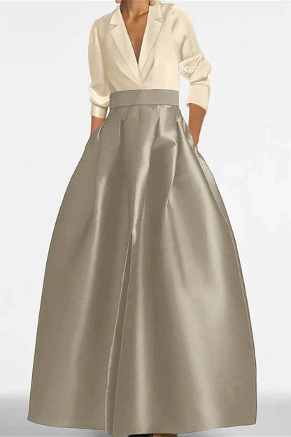 A Line Jewel Neck Long Sleeves Sequin Mother Dresses CM0342