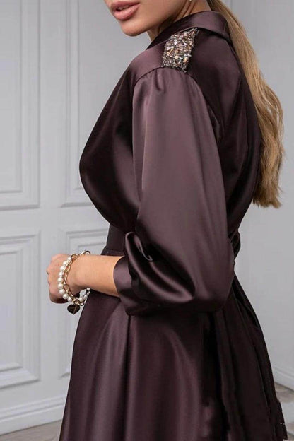 A Line Princess V Neck 3/4 Sleeves Mother Of The Bride Dresses CM0360