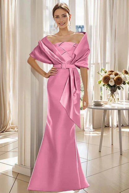 Trumpet 2 Pieces Floor Length Mother of the Bride Dresses CM0370